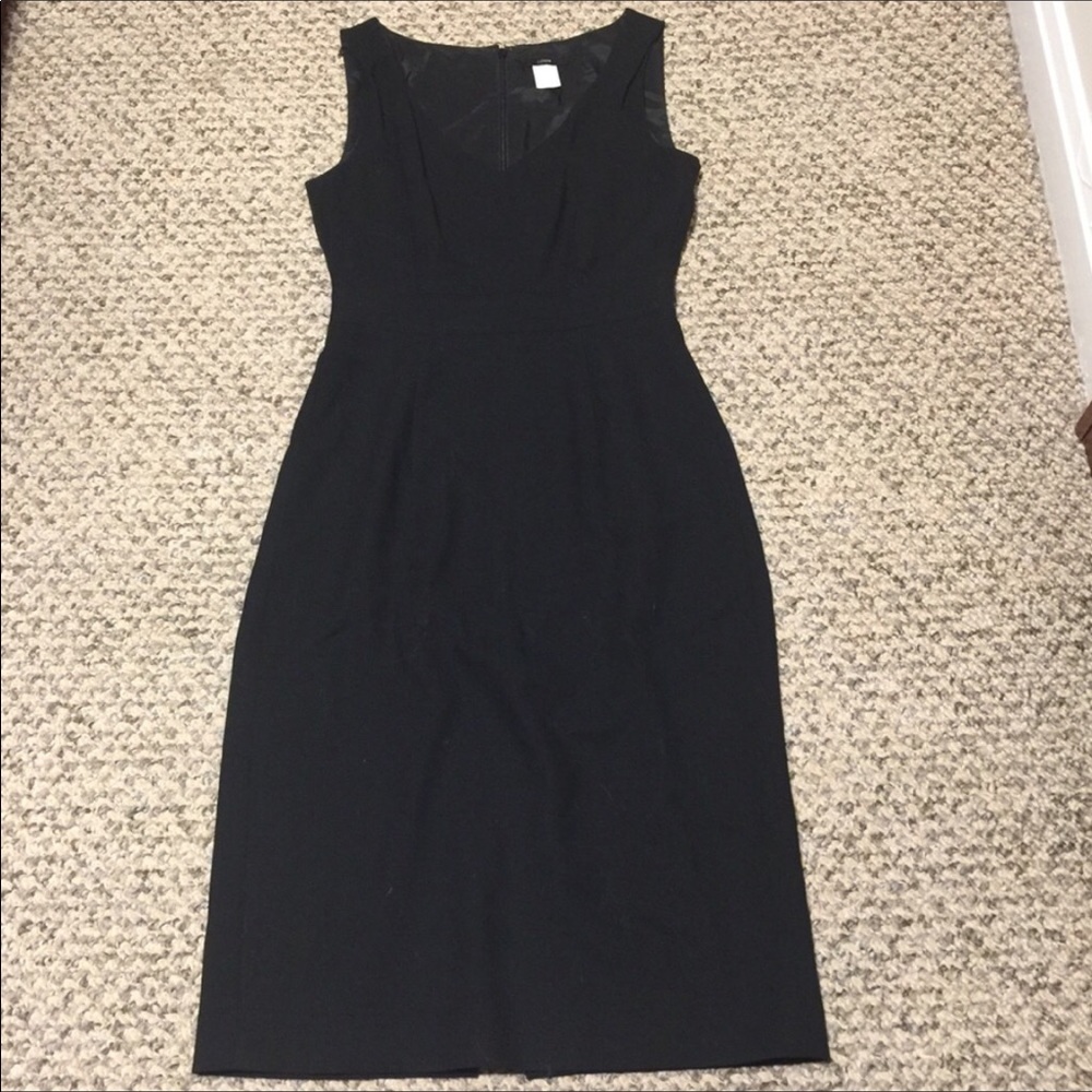 J. Crew black wool work dress size 2